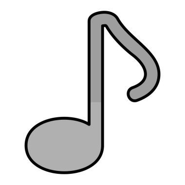 müzik notası ikon vektör illüstrasyonu