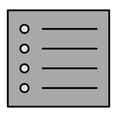 Liste. Web simgesi basit illüstrasyon