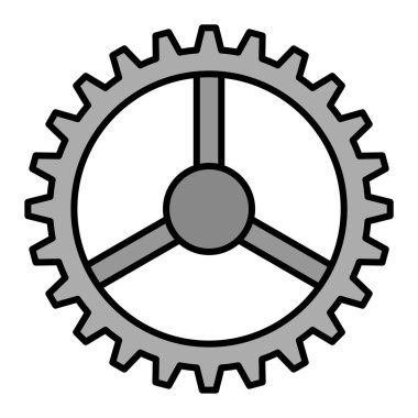dişli simgesi. Web için çarklı vektör simgelerinin özet çizimi