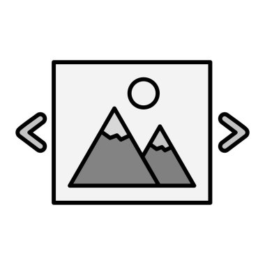 Bir resim simgesinin vektör illüstrasyonu