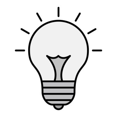 Ampul simgesi. vektör illüstrasyonu