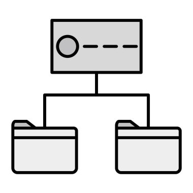 veri depolama hattı simgesi vektör çizimi tasarımı