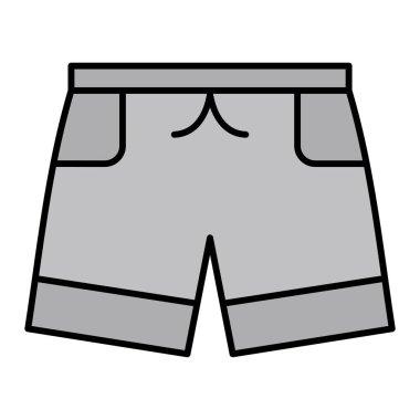 şort simgesi. Web için kıyafet vektör simgelerinin basit illüstrasyonu
