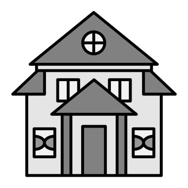 Ev ikonu. Web için ev vektör simgelerinin özet çizimi