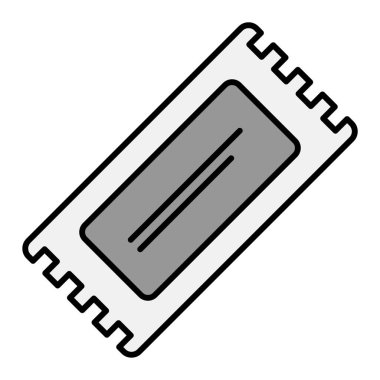 bilet simgesi, vektör illüstrasyonu 