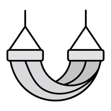 Hamak. Web simgesi basit tasarım 