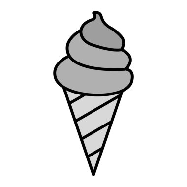 dondurma koni simgesi vektör çizimi tasarımı