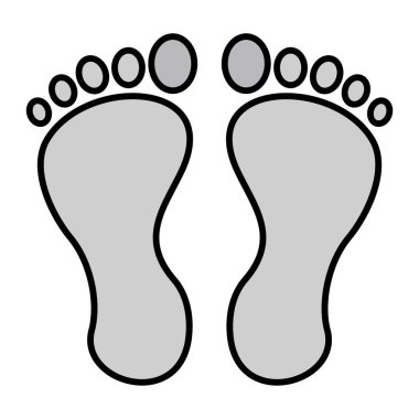 Ayak izi simgesi. vektör illüstrasyonu