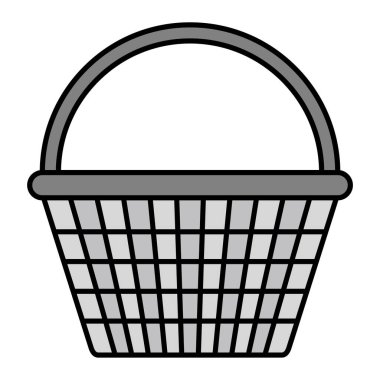 Alışveriş sepeti ikonu. Web için süpermarket arabası vektör simgelerinin basit çizimi