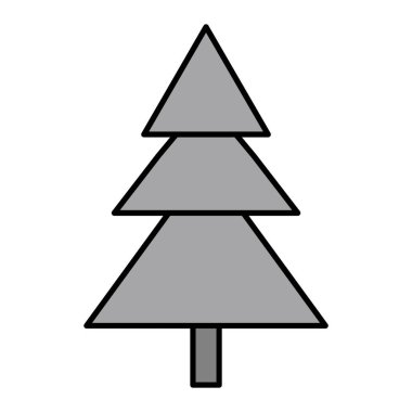 Noel ağacı ikonu vektör çizimi tasarımı