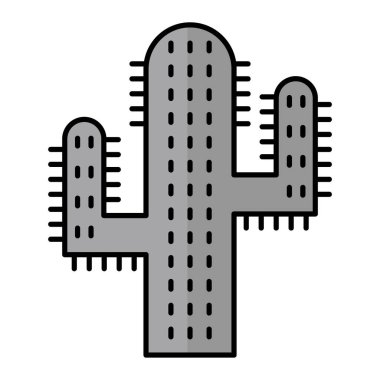 Kaktüs Simgesi Moda Tarzı İzole Arkaplan