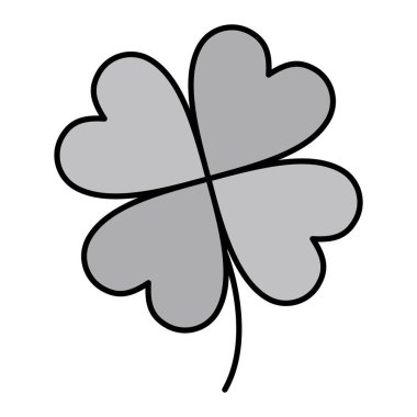 Yonca yaprağı ikonu. ağ için yonca vektör sembolü çizimi