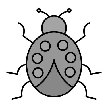 Şirin uğurböceği ikon vektör illüstrasyon tasarımı