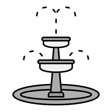 Tek bir siyah beyaz el çizilmiş fıskiyenin vektör çizimi 