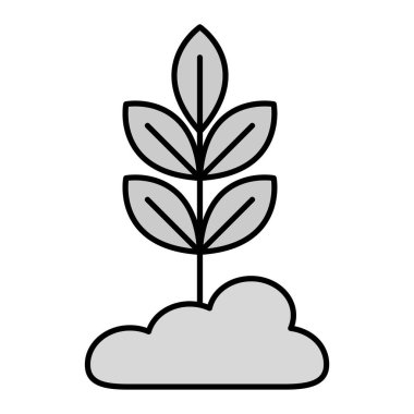 Yaprak vektör illüstrasyon tasarımı ile bitki bırakır