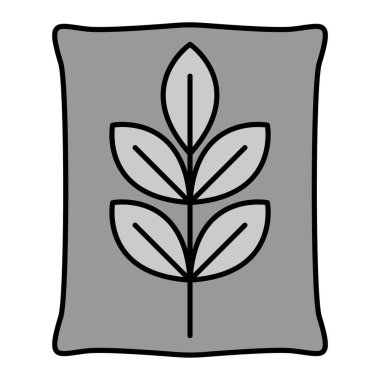 Tek bitki simgesinin vektör illüstrasyonu