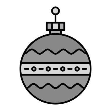 Noel topu ikonu vektör illüstrasyonu
