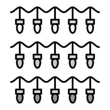 Noel çelengi ikonu. Beyaz arkaplanda izole edilmiş web tasarımı için asma vektör simgeleri dizisi