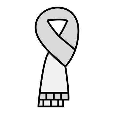 Eşarp. Web simgesi basit illüstrasyon 