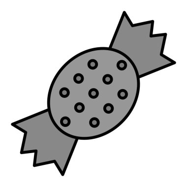 Şeker ikonu. Beyaz arkaplanda lolipop vektör çizimi