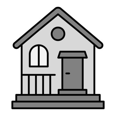 Ev ikonu. Web için ev vektör simgelerinin özet çizimi