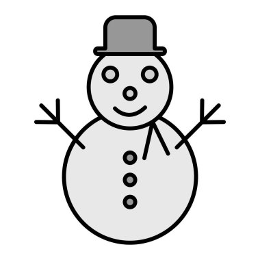 Kardan adam. Web simgesi basit illüstrasyon