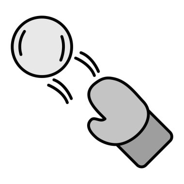 Kar Topu simgesinin vektör illüstrasyonu