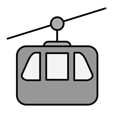 Bir Cable Car simgesinin vektör illüstrasyonu