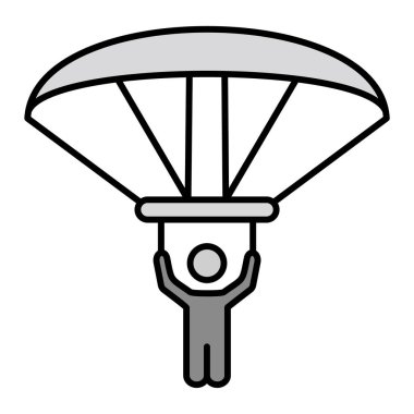 Paraşüt. Web simgesi basit tasarım