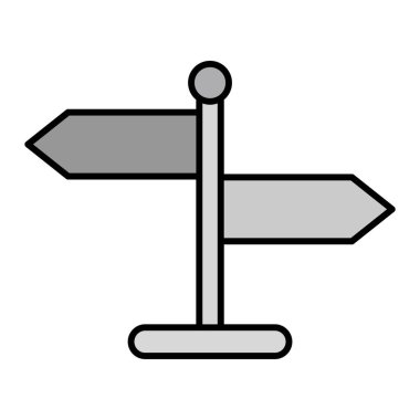 İşaret levhası Web simgesi basit illüstrasyon