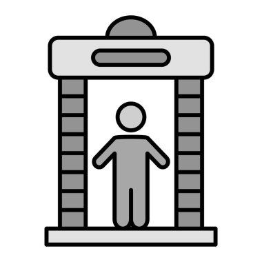 Metal dedektörü. Web simgesi basit illüstrasyon