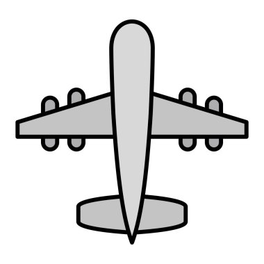uçak ikonu vektör illüstrasyonu