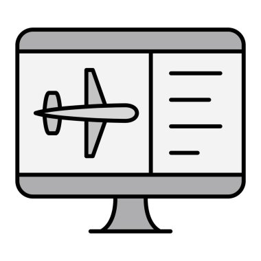 Uçuş Bilgileri simgesi vektör çizimi