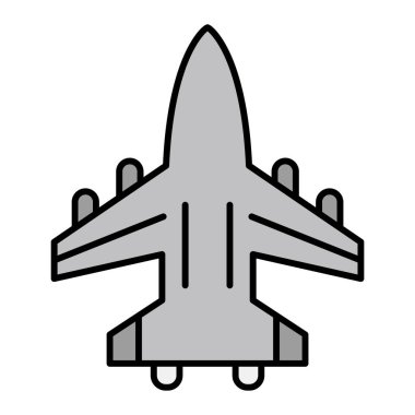 uçak ikonu vektör illüstrasyonu