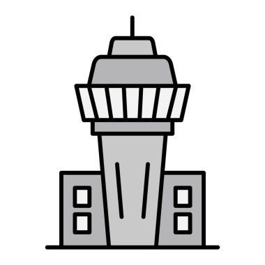  Kontrol Kulesi simgesi, vektör illüstrasyonu