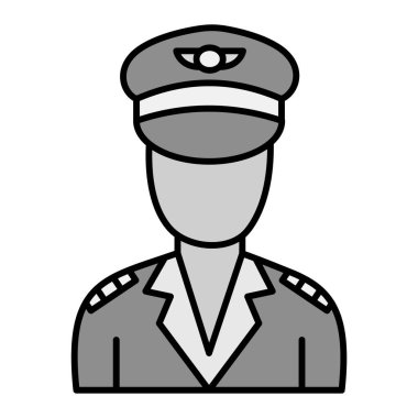 Bir polis memuru simgesinin vektör çizimi