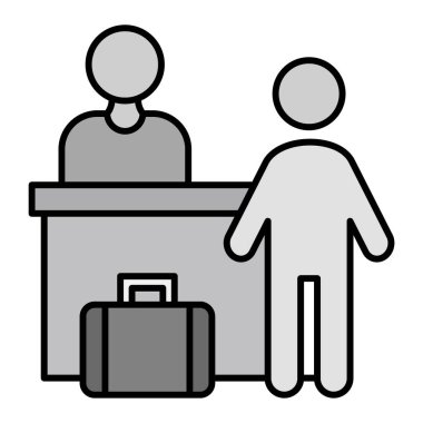 Giriş yap. Web simgesi basit illüstrasyon