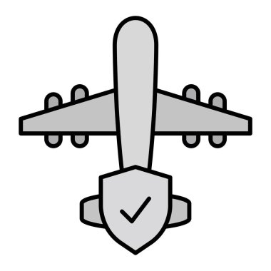 uçak web simgesi basit illüstrasyon