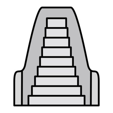 basamaklar web simgesi basit illüstrasyon
