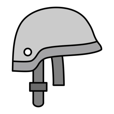 Kask ikonu. Web için itfaiyeci vektör simgelerinin özet çizimi