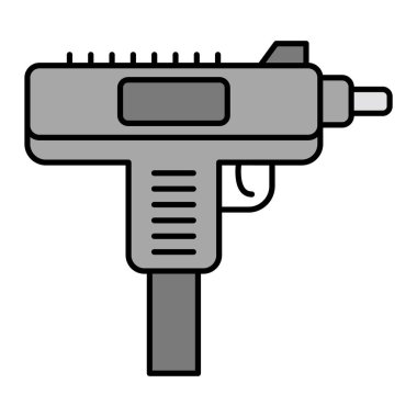 Tutkal tabancası. Web simgesi vektör illüstrasyonu  