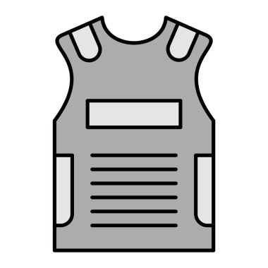 Kurşun geçirmez yelek ikonu. özet çizimi