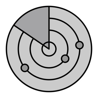 radar simgesi vektör illüstrasyonu 