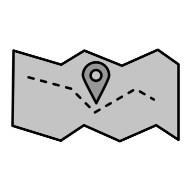 navigasyon haritası konum simgesi vektör illüstrasyon tasarımı