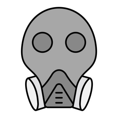 Benzin Maskesi Simgesi Moda Biçiminde İzole Arkaplan