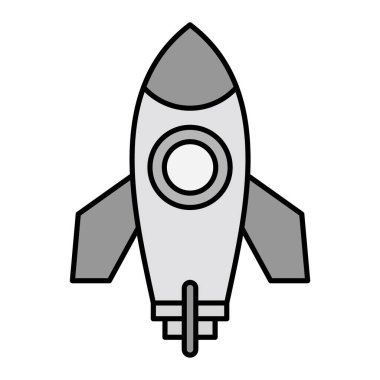 roket ikonu vektör illüstrasyonu