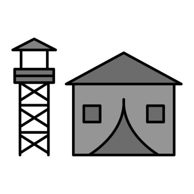 Askeri Üs. Web simgesi basit tasarım 