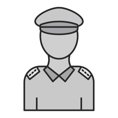 Polis memuru ikon vektör çizimi tasarımı