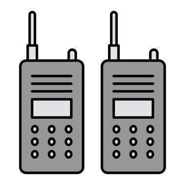 Telsiz ikonu. Web tasarımı için radyo alıcısı vektör simgelerinin düz çizimi