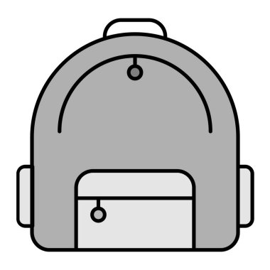 Sırt çantası simgesi. Web için bavul vektör simgelerinin özet çizimi